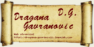 Dragana Gavranović vizit kartica
